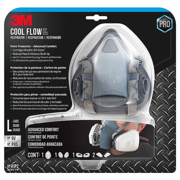 Large Tekk Protection Cool Flow Professional Paint Respirator